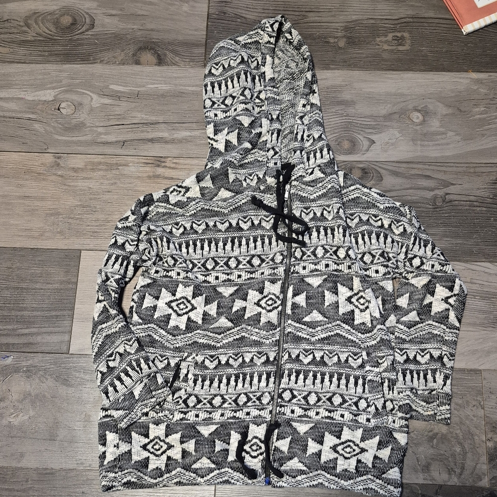 American Eagle‎ Womens Large Aztec Zip Up Hoodie